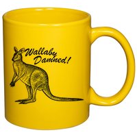 Wallaby Damned 11oz C Handle Ceramic Mug