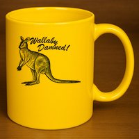 Wallaby Damned 11oz C Handle Ceramic Mug