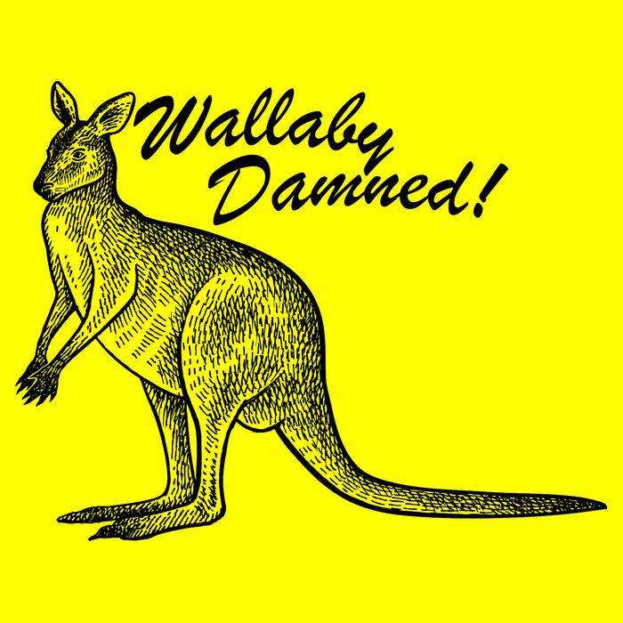 Wallaby Damned 11oz C Handle Ceramic Mug