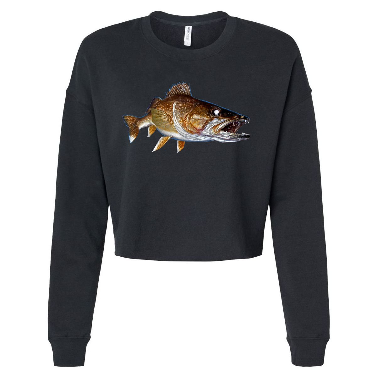 Walleye Cropped Pullover Crew