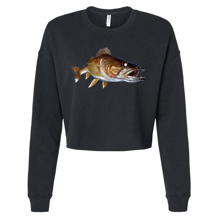 Walleye Cropped Pullover Crew