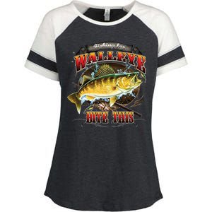 Walleye Bite This Enza Ladies Jersey Colorblock Tee