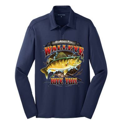 Walleye Bite This Silk Touch Performance Long Sleeve Polo