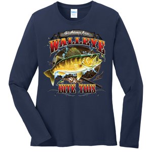 Walleye Bite This Ladies Long Sleeve Shirt