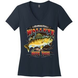 Walleye Bite This Women's V-Neck T-Shirt