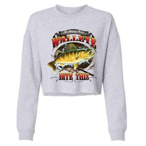 Walleye Bite This Cropped Pullover Crew