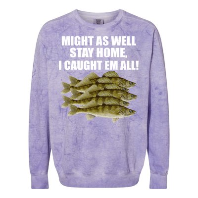 Walleye Caught Em All Colorblast Crewneck Sweatshirt