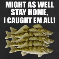 Walleye Caught Em All Cool Comfort Performance Bucket Hat