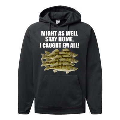 Walleye Caught Em All Performance Fleece Hoodie