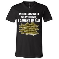 Walleye Caught Em All V-Neck T-Shirt