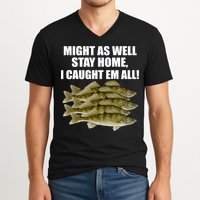 Walleye Caught Em All V-Neck T-Shirt