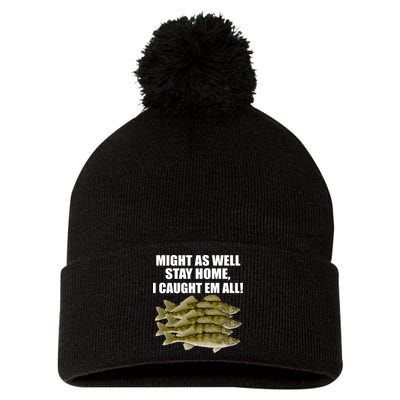 Walleye Caught Em All Pom Pom 12in Knit Beanie
