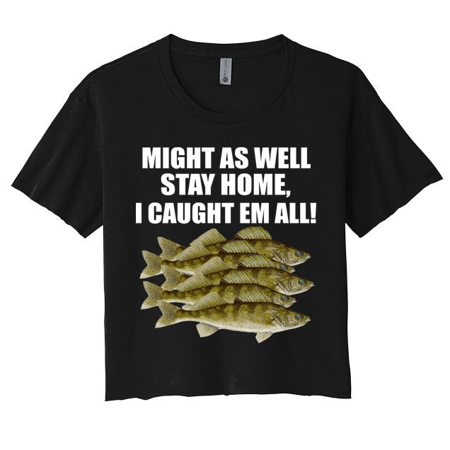 Walleye Caught Em All Crop Top