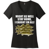 Walleye Caught Em All Women's V-Neck T-Shirt
