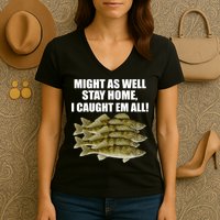 Walleye Caught Em All Women's V-Neck T-Shirt
