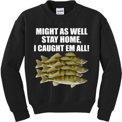 Walleye Caught Em All Kids Sweatshirt