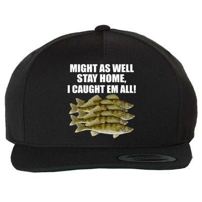 Walleye Caught Em All Wool Snapback Cap