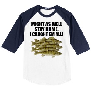 Walleye Caught Em All Baseball Sleeve Shirt