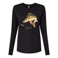 Walleye Combination Womens Cotton Relaxed Long Sleeve T-Shirt