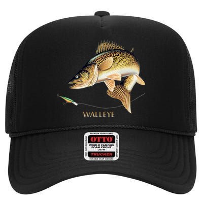 Walleye Combination High Crown Mesh Back Trucker Hat