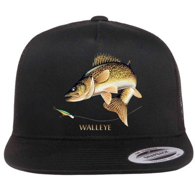 Walleye Combination Flat Bill Trucker Hat