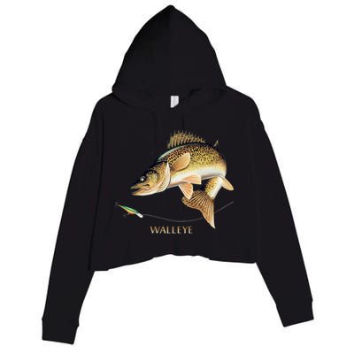 Walleye Combination Crop Fleece Hoodie