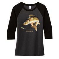 Walleye Combination Women's Tri-Blend 3/4-Sleeve Raglan Shirt