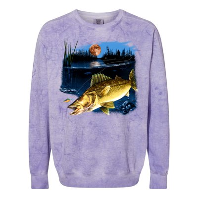 Walleye Moon Light Colorblast Crewneck Sweatshirt