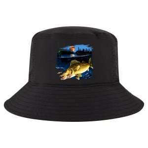 Walleye Moon Light Cool Comfort Performance Bucket Hat