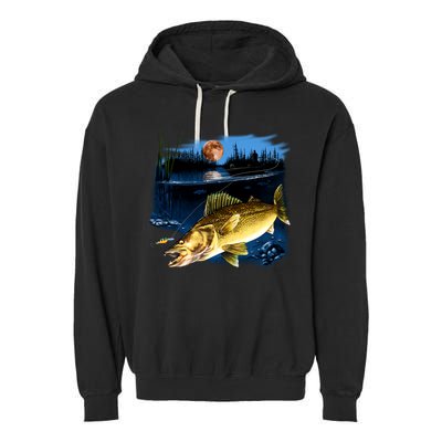 Walleye Moon Light Garment-Dyed Fleece Hoodie