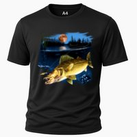 Walleye Moon Light Cooling Performance Crew T-Shirt