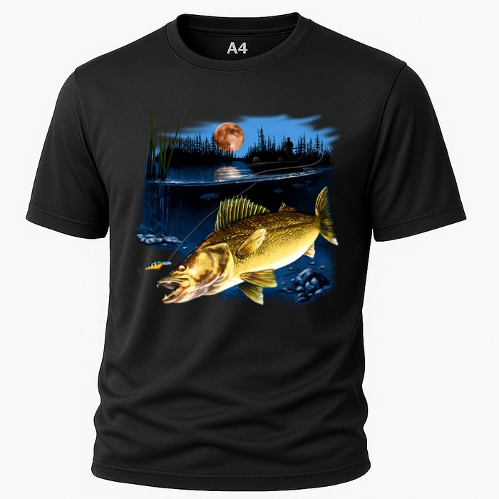 Walleye Moon Light Cooling Performance Crew T-Shirt