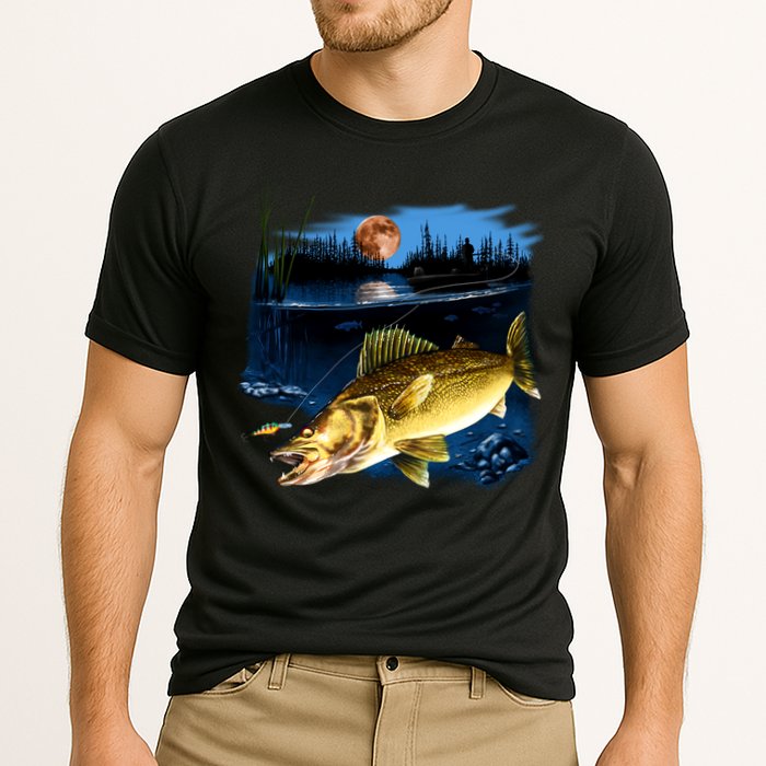 Walleye Moon Light Cooling Performance Crew T-Shirt