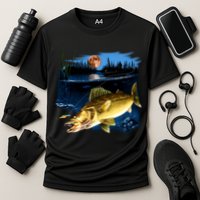 Walleye Moon Light Cooling Performance Crew T-Shirt