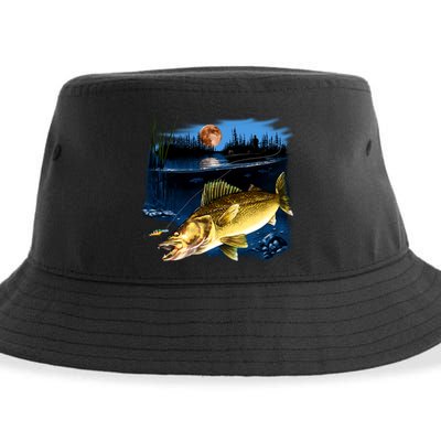 Walleye Moon Light Sustainable Bucket Hat