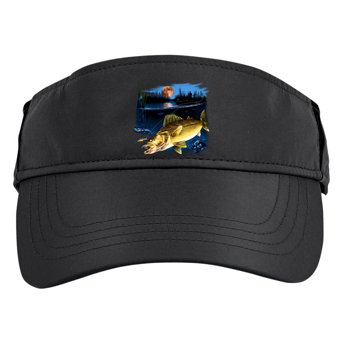 Walleye Moon Light Adult Drive Performance Visor
