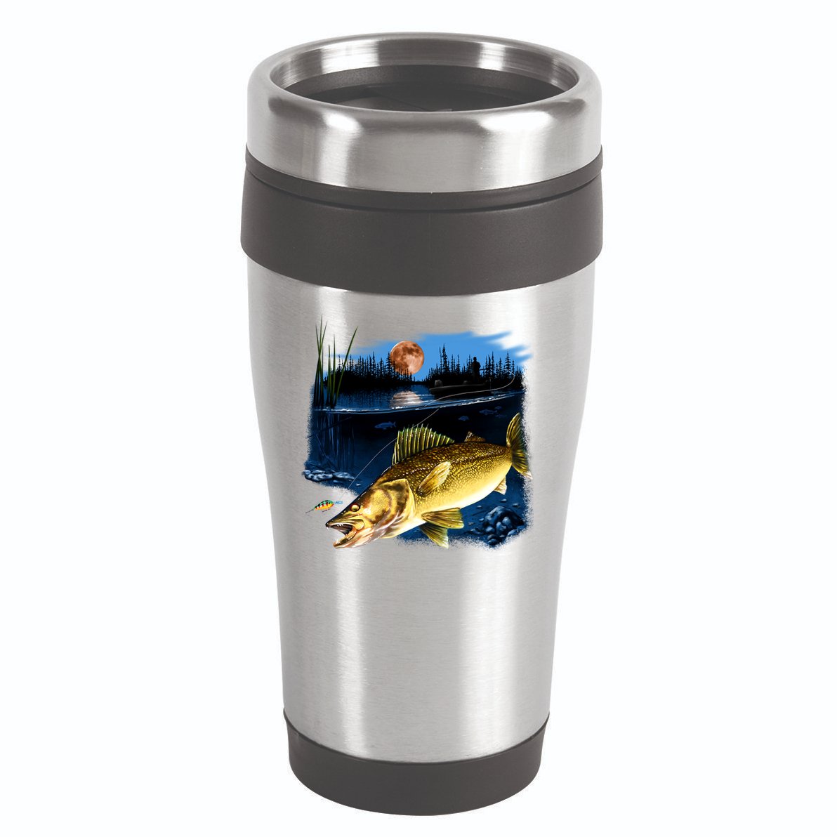 Walleye Moon Light 16oz Travel Tumbler