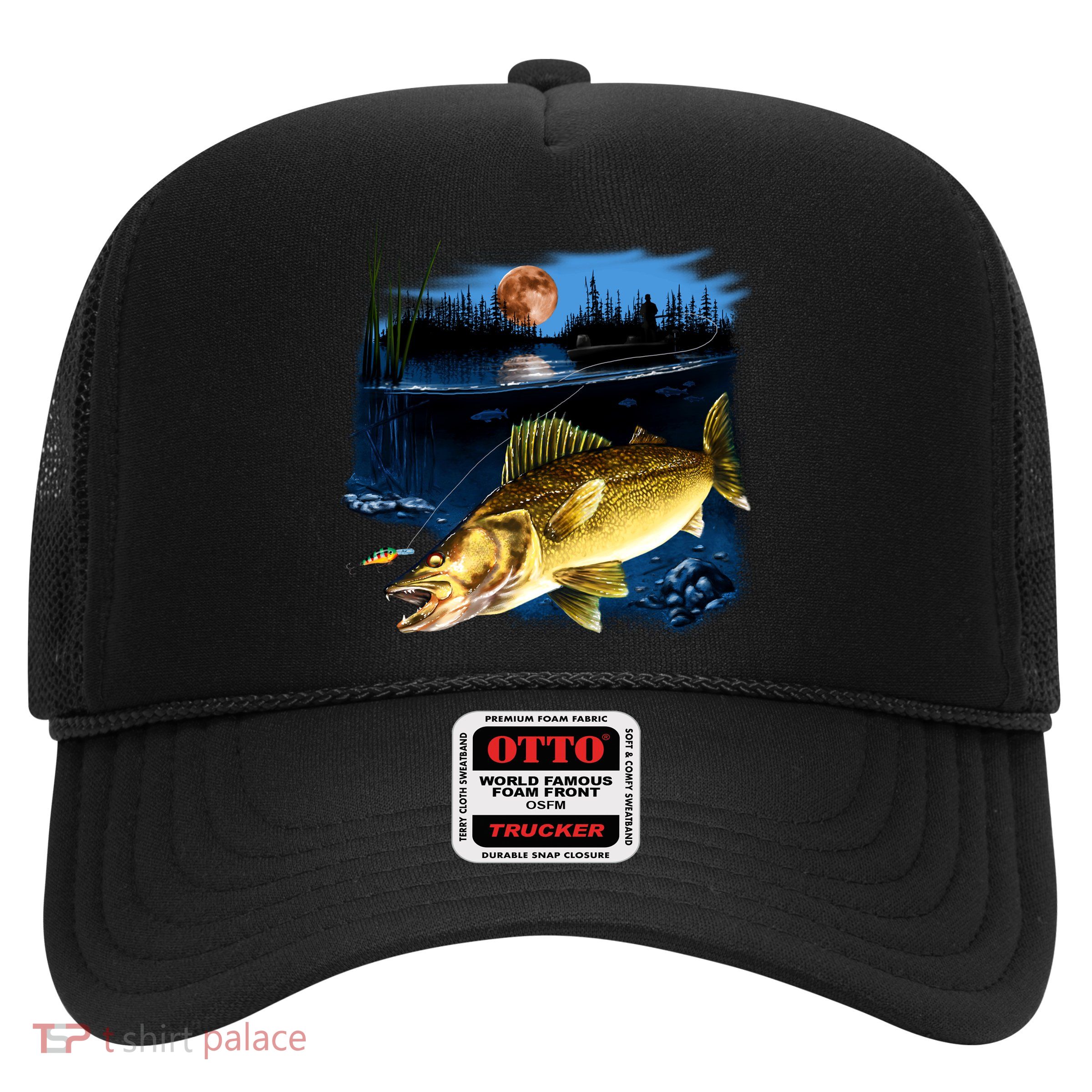 Walleye Moon Light Trucker Hat