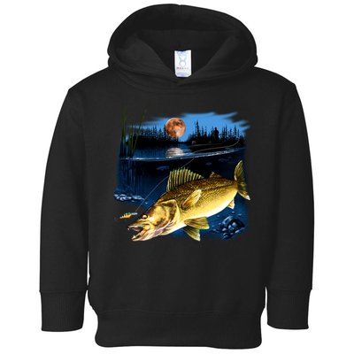 Walleye Moon Light Toddler Hoodie