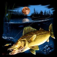 Walleye Moon Light Womens T-Shirt