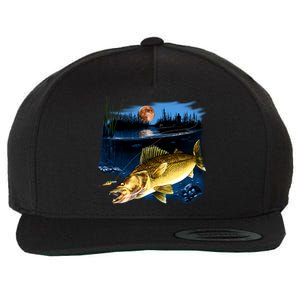 Walleye Moon Light Wool Snapback Cap