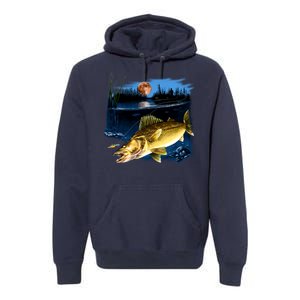 Walleye Moon Light Premium Hoodie