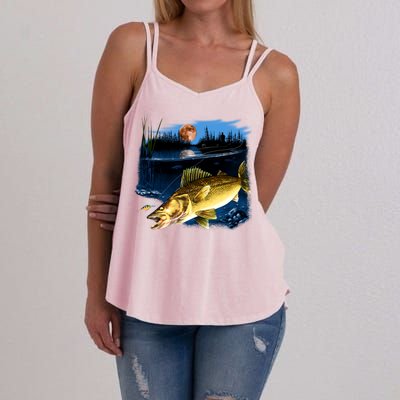 Walleye Moon Light Women's Strappy Tank