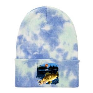 Walleye Moon Light Tie Dye 12in Knit Beanie