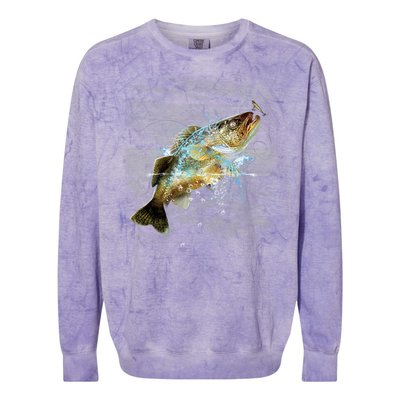 Walleye Wilderness - Fishing Colorblast Crewneck Sweatshirt