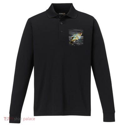 Walleye Wilderness - Fishing Performance Long Sleeve Polo