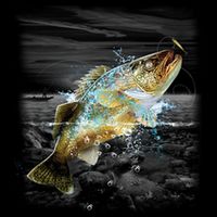 Walleye Wilderness - Fishing Cooling Performance Crew T-Shirt
