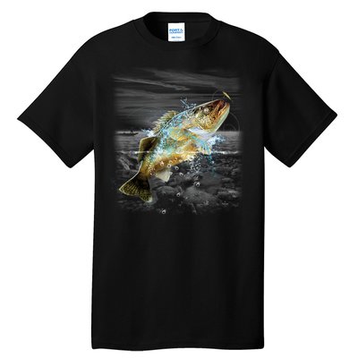 Walleye Wilderness - Fishing Tall T-Shirt