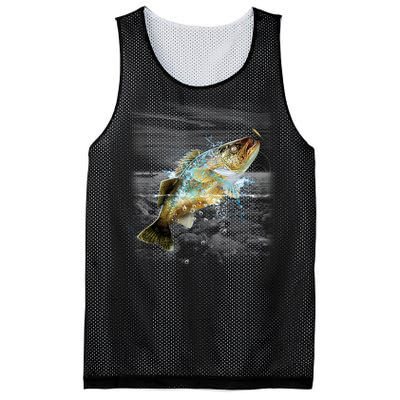 Walleye Wilderness - Fishing Mesh Reversible Basketball Jersey Tank