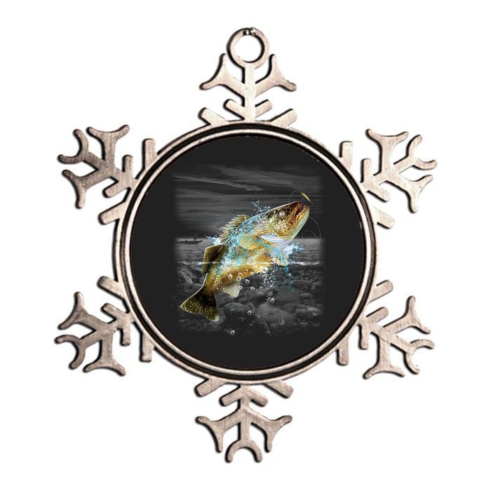 Walleye Wilderness - Fishing Metallic Star Ornament